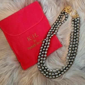 KJL Kenneth Jay Lane Faux Pearl Beaded Necklace